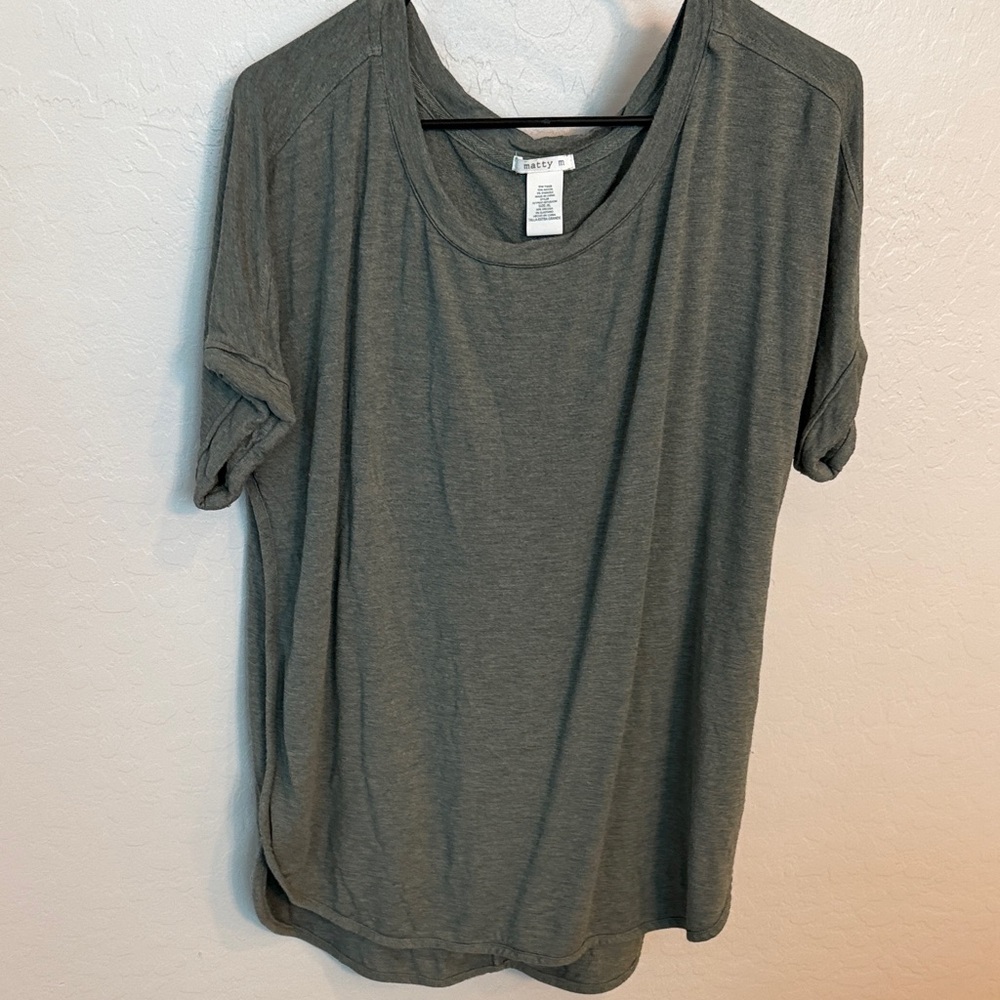 Matty M French Terry Roll Cuff Tee